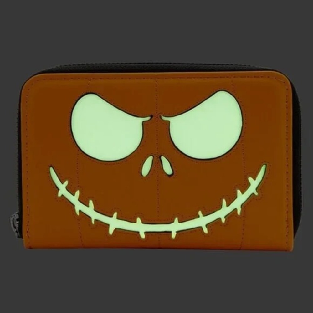 Loungefly The Nightmare Before Christmas Jack Skellington Glow Zip Around Wallet - Picture 2 of 5